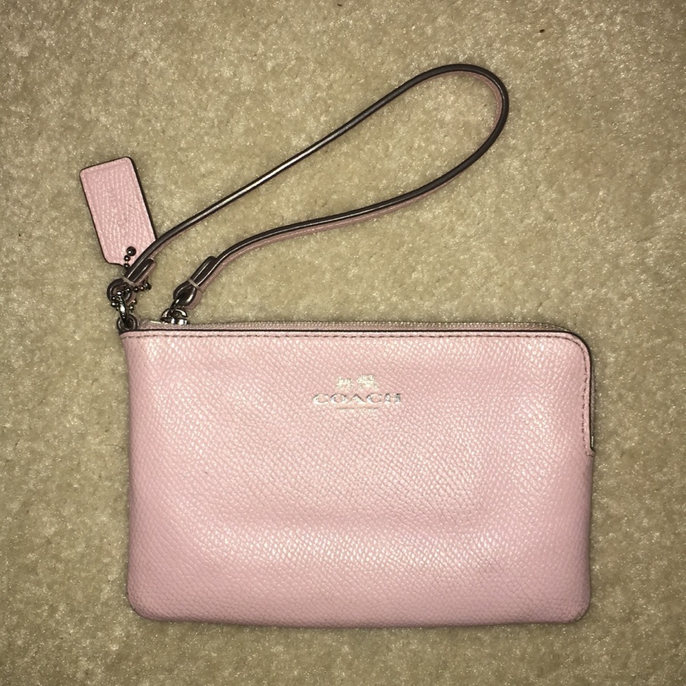 Small Pink Coach Wristlet